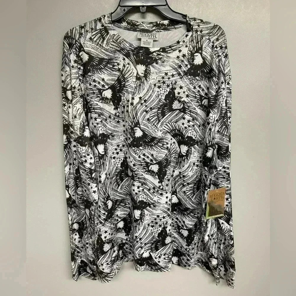 Size extra large, Rugged Earth Outfitters, breathable, long sleeve shirt.
